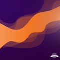 Abstract Layered Wave Design. Wave shapes colored purple and orange Royalty Free Stock Photo