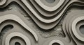 Abstract layered wave pattern with textured stone background creates organic depth and visual interest Royalty Free Stock Photo