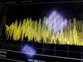 Abstract LCD fragment of spectrum analyzer measurement results