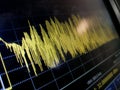 Abstract LCD fragment of spectrum analyzer measurement results