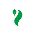Abstract leaf geometric design symbol logo vector Royalty Free Stock Photo
