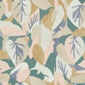 abstract leaf illustration with water color seamless repeat pattern Royalty Free Stock Photo