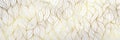 Golden Wavy Line Art Pattern: Abstract Leaf and Vine Luxury Background Royalty Free Stock Photo
