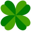 Abstract 4-leafed clover graphic Luck, fortune concept