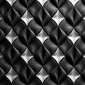 Abstract Leather Pattern In Black And Silver Squares Royalty Free Stock Photo