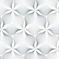 Abstract leaves or flower or flora in different size of lines in each object on hexagon shape. Clean design for fabric, wallpaper,