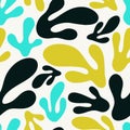 Abstract Leaves Seamless Pattern