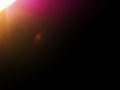 Abstract lens flare on dark background for special lighting effect and graphic design Royalty Free Stock Photo