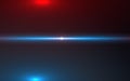 Abstract lens flare light over black background