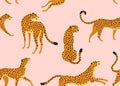 Abstract leopard pattern. Vector seamless texture. Trendy Illustration.