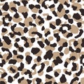 Abstract leopard skin seamless pattern. Animal fur wallpaper Royalty Free Stock Photo