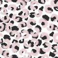 Abstract leopard skin seamless pattern design, vector illustration background. Royalty Free Stock Photo