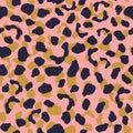 Abstract leopard skin seamless pattern. Modern animal fur wallpaper Royalty Free Stock Photo