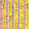 Bright pink and yellow stripes with Spotted contours like animal skin