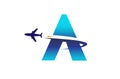 Abstract Letter Airplane Logo Creative Air Logo