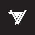 Abstract letter av geometric triangle arrow logo vector Royalty Free Stock Photo