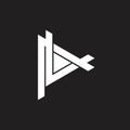 Abstract letter av geometric triangle arrow logo vector Royalty Free Stock Photo