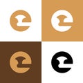 Abstract letter C axe logo design, vector illsutration