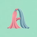 Abstract Letter A with Flowing Fabric Royalty Free Stock Photo