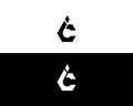 Abstract letter IC and CI logo icon design