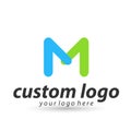Letter M abstract  vector design icon logo Royalty Free Stock Photo