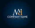 Abstract letter MD, MDI Unique Logo Design Concept Royalty Free Stock Photo