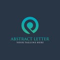 Abstract Letter P Minimalist logo design. Vector Illustrator