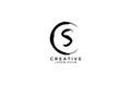 Abstract Letter S Art Brush Stroke Logo