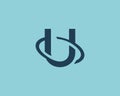 Abstract letter U vortex spin logo icon design template. Creative colorful orbit, rotation vector emblem sign symbol
