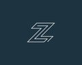Abstract letter Z logo. Dynamic monogram linear logotype. Alphabet vector symbol mark.