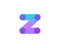 Abstract letter Z logo icon design modern minimal style. Creative logo from gradient shapes and circles. Universal