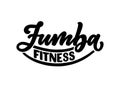 Abstract lettering about zumba fitness for logotype or print design. Healthy lifestyle. Modern calligraphy for business sport