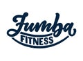 Abstract lettering about zumba fitness for logotype or print design. Healthy lifestyle. Modern calligraphy for business