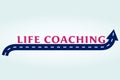 Abstract life coaching vector illustration in flat cartoon style. Mentoring, consulting, and success concept design. Royalty Free Stock Photo