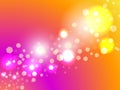 Abstract light background. Bokeh effect. Hexagons on pink and orange gradient. Vector Royalty Free Stock Photo