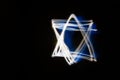 Abstract Light bars in shape of the Star of David Royalty Free Stock Photo