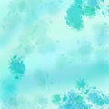 Abstract light blue Aqua Blue watercolor splash blots grunge background Royalty Free Stock Photo