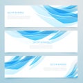 abstract light blue banners set design Royalty Free Stock Photo