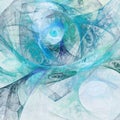 Abstract light blue fractal web