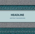 Abstract light blue leather background with stripes with silver sequin borders