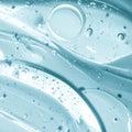 Abstract Light Blue Liquid Gel with Bubbles Texture Full Frame Close Up Royalty Free Stock Photo