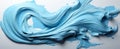Abstract Light blue stroke of paint texture isolated High quality photo