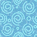 Abstract light blue and white spiral background. Vector seamless pattern. Simple design. Seamless vector texture. Paper Royalty Free Stock Photo