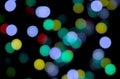 Abstract light bokeh colorful on black background using as a wallpaper taxture Royalty Free Stock Photo