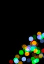 Abstract light bokeh colorful on black background using as a wallpaper taxture Royalty Free Stock Photo