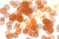 Abstract Light Brown Hexagonal blocks Background