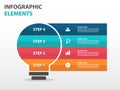 Abstract light bulb business Infographics elements, presentation template flat design vector illustration for web design marketing