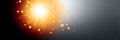 Abstract Light Burst with Glittering Particles on Dark Backdrop, Dynamic Optical Lens Flare Effect Royalty Free Stock Photo