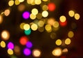 Abstract light celebration background with defocused golden lights for Christmas, New Year, Holiday Royalty Free Stock Photo