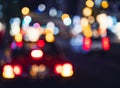 Abstract light Colourful Bokeh cars street at Night Blur Backgrond